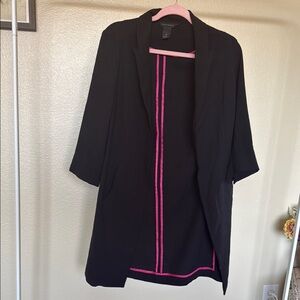 Black Jacket with Pink Trim